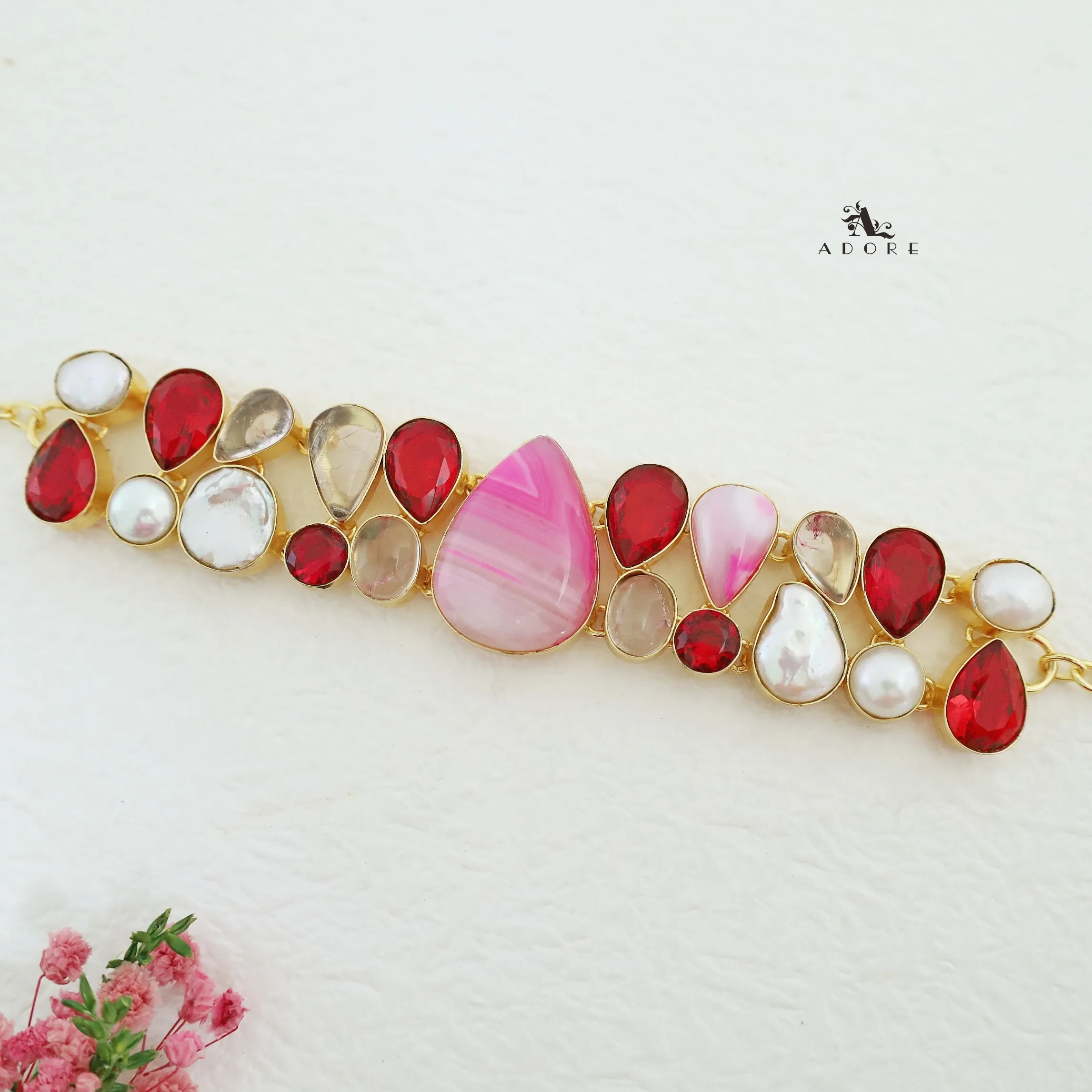 Heaven Baroque Stone   Glossy MOP Choker