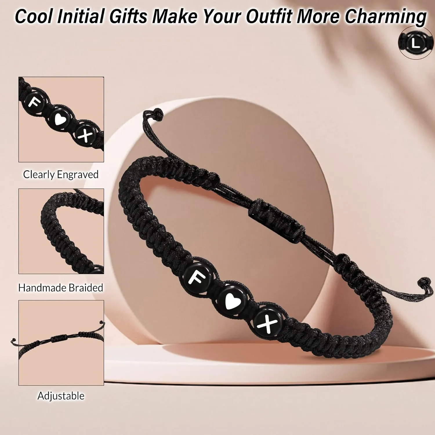 Initial Bracelets for Women Men's Bracelets Gifts for Girlfriend Boyfriend Letter Bracelets I Love You Gifts for Her Him Best Friend Birthday Gift Christmas Jewelry