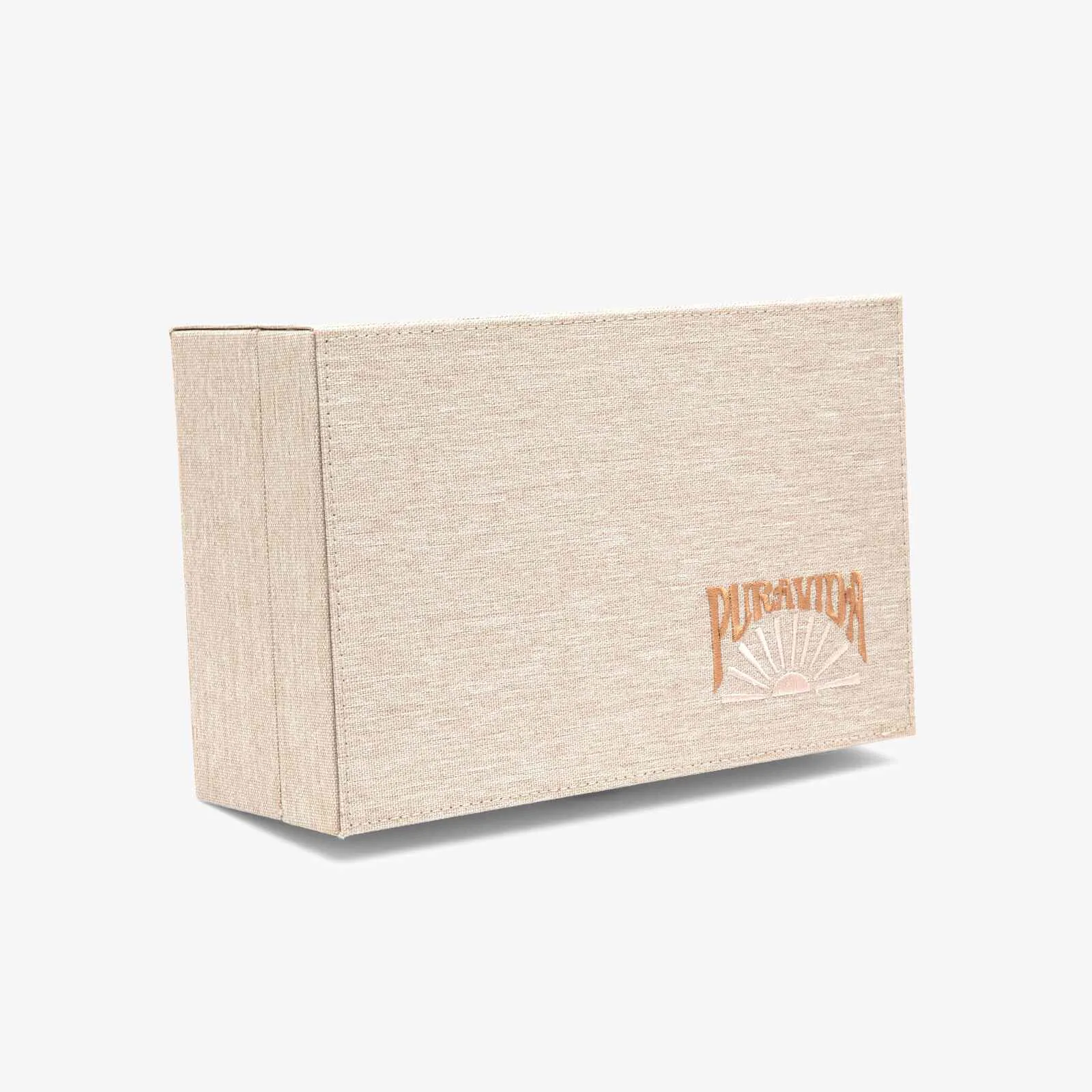 Elegant Linen and Leather Jewelry Box - Perfect for Organized Storage and Timeless Style