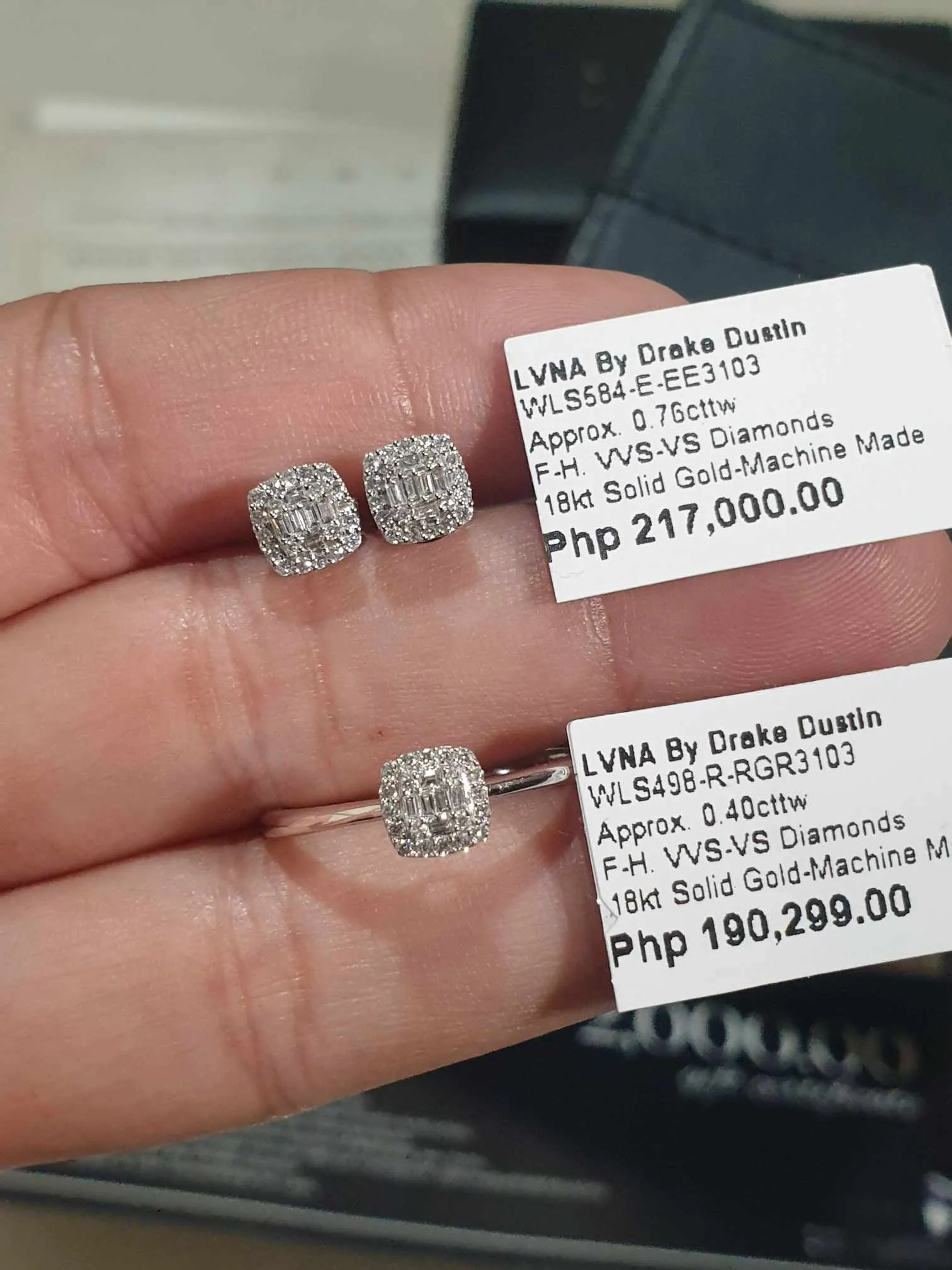 #LVNA2024 | Classic Square Paved Diamond Jewelry Set 18kt