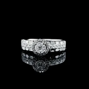 #LVNA2024 | Invisible Round Halo Baguette Diamond Ring 18kt