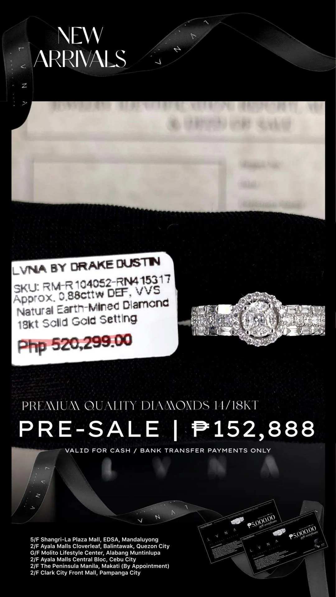 #LVNA2024 | Invisible Round Halo Baguette Diamond Ring 18kt