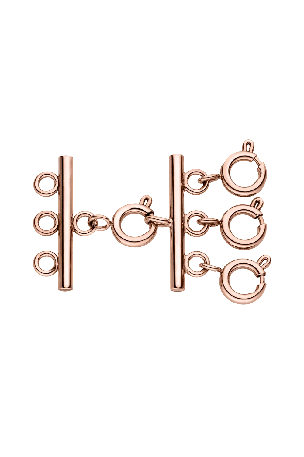 Rose Gold Layering Necklace Separator with Adjustable Clasps