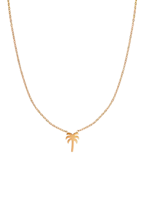 Palm Tree Necklace Rose Gold