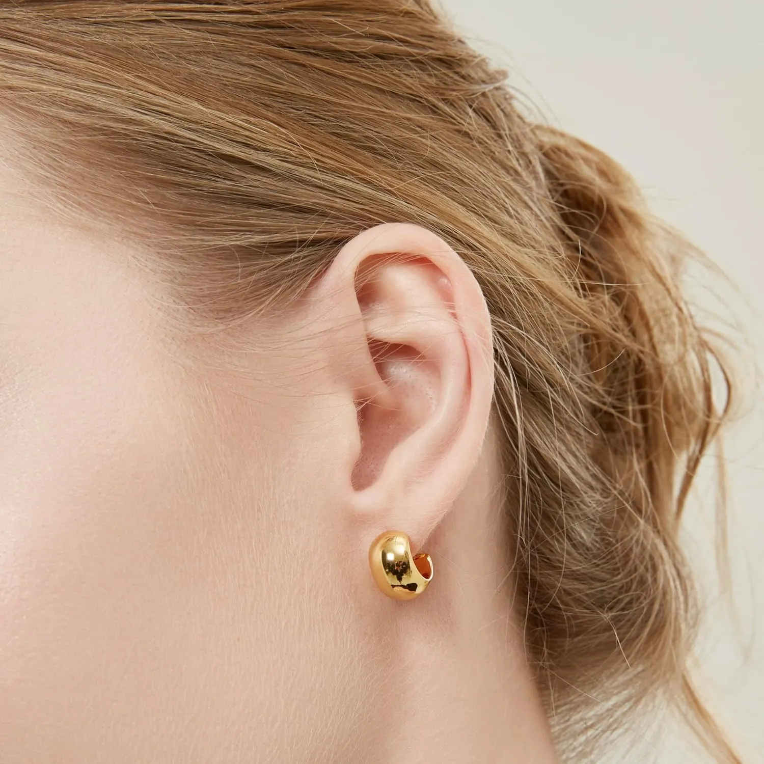 Pearl Earrings For Women, Pearls Drop Earrings, 14K Plated Gold Hoop Earrings, Wedding Jewelry Gifts for Women Girls, Handmade Jewelry for Women, Elegant White Pearl Earrings, Trendy Small Elegant