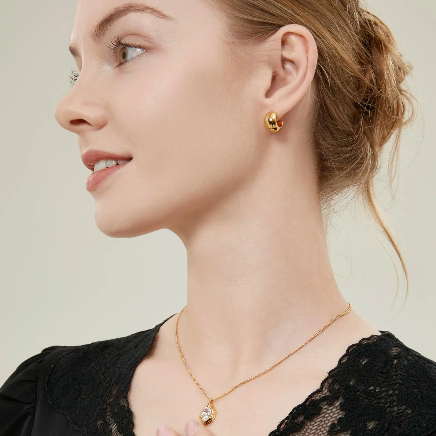 Pearl Earrings For Women, Pearls Drop Earrings, 14K Plated Gold Hoop Earrings, Wedding Jewelry Gifts for Women Girls, Handmade Jewelry for Women, Elegant White Pearl Earrings, Trendy Small Elegant