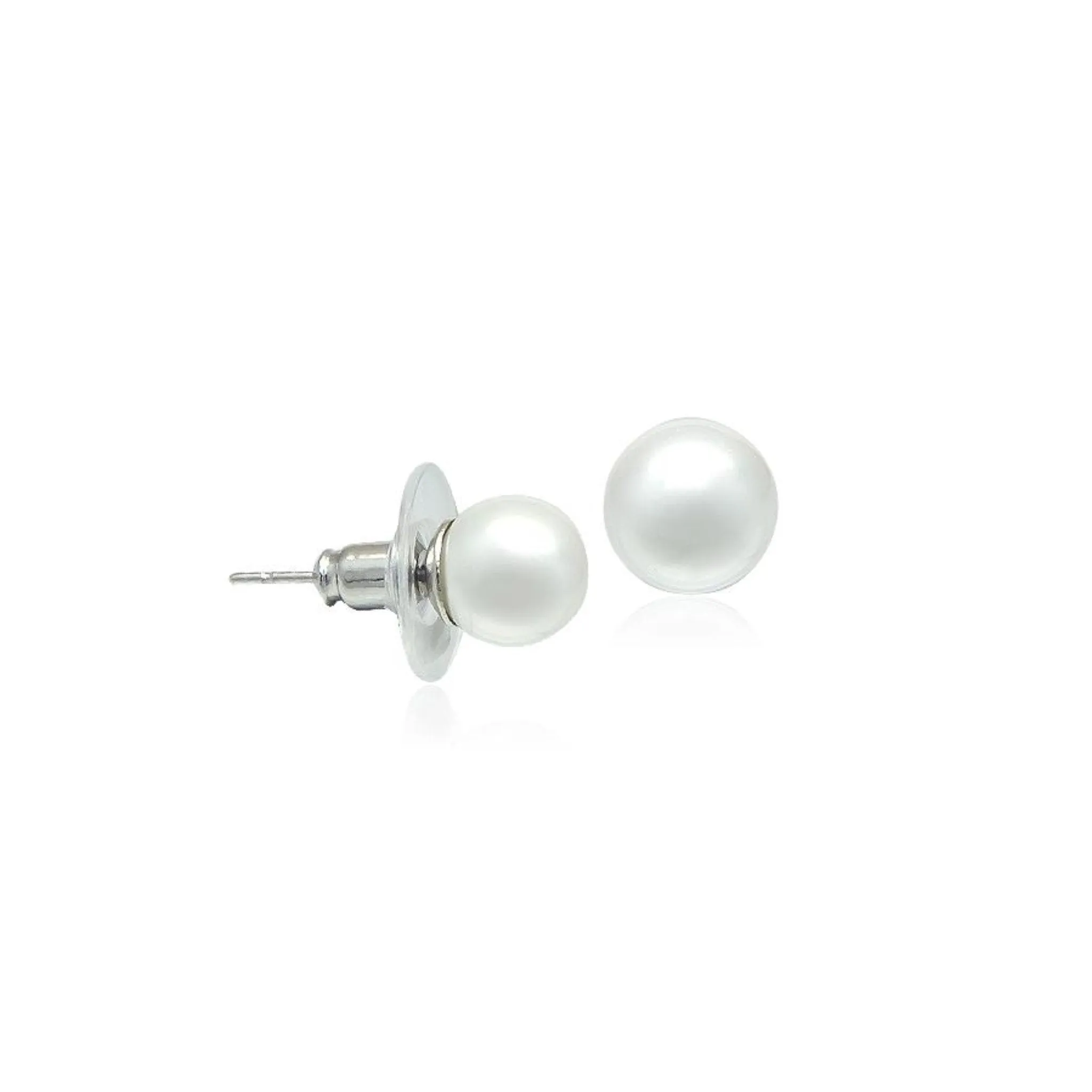Simulated Pearl 12mm Round Earring