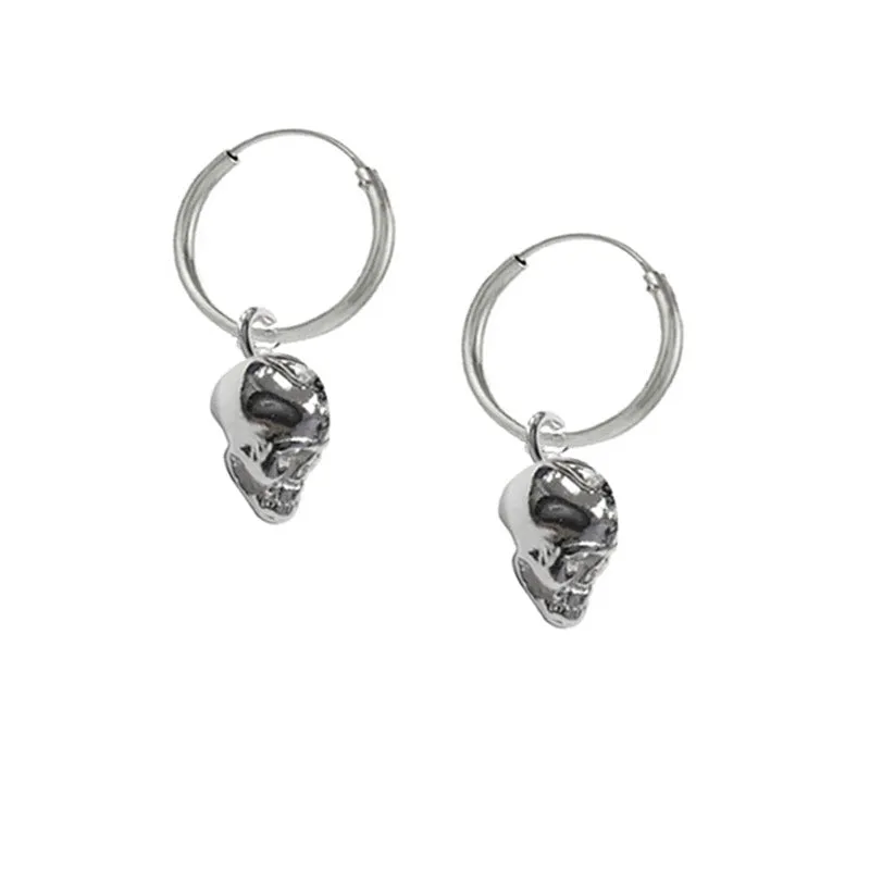 Skull Hoop Earrings