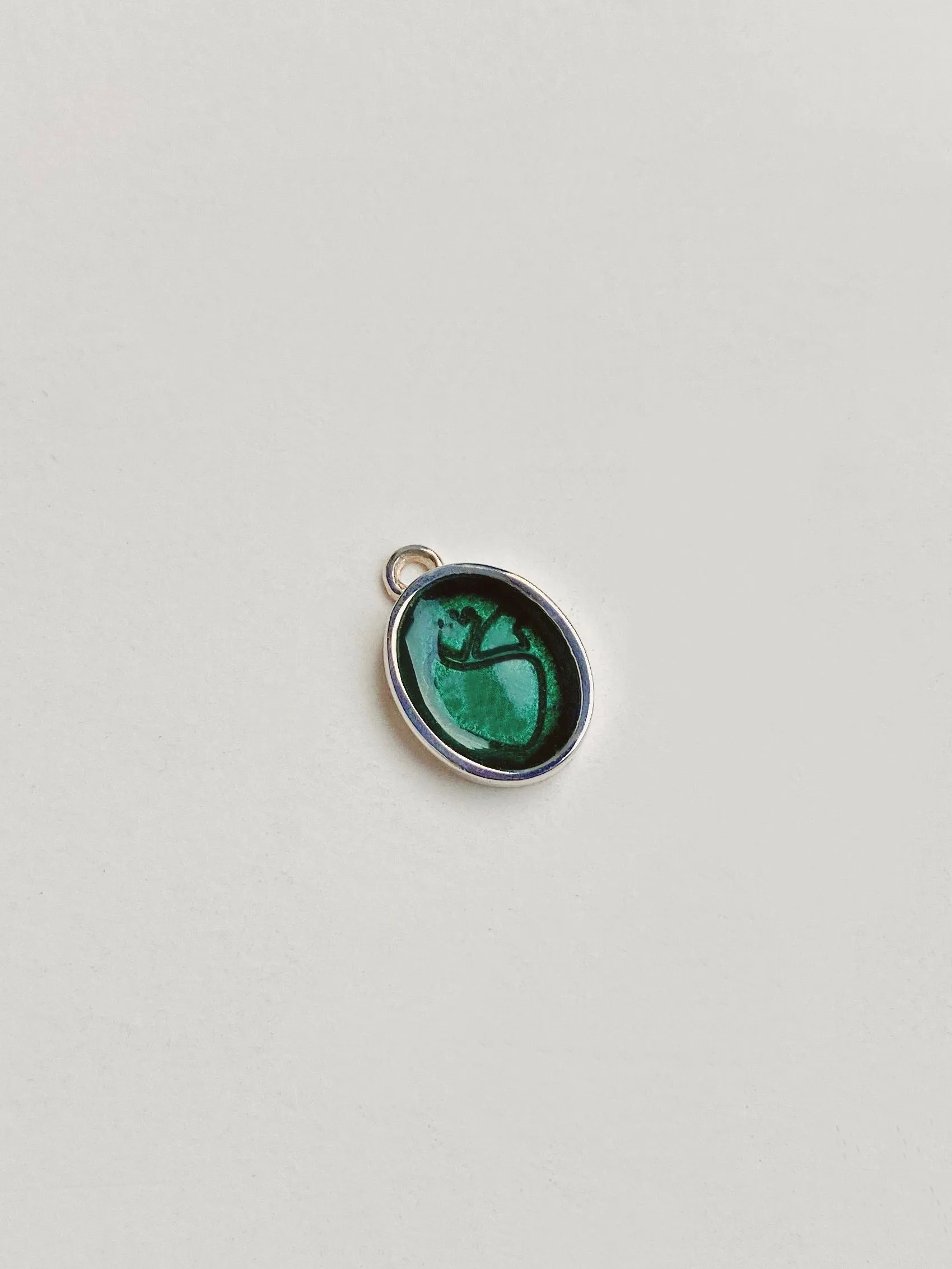 Small Enameled Heart Charm