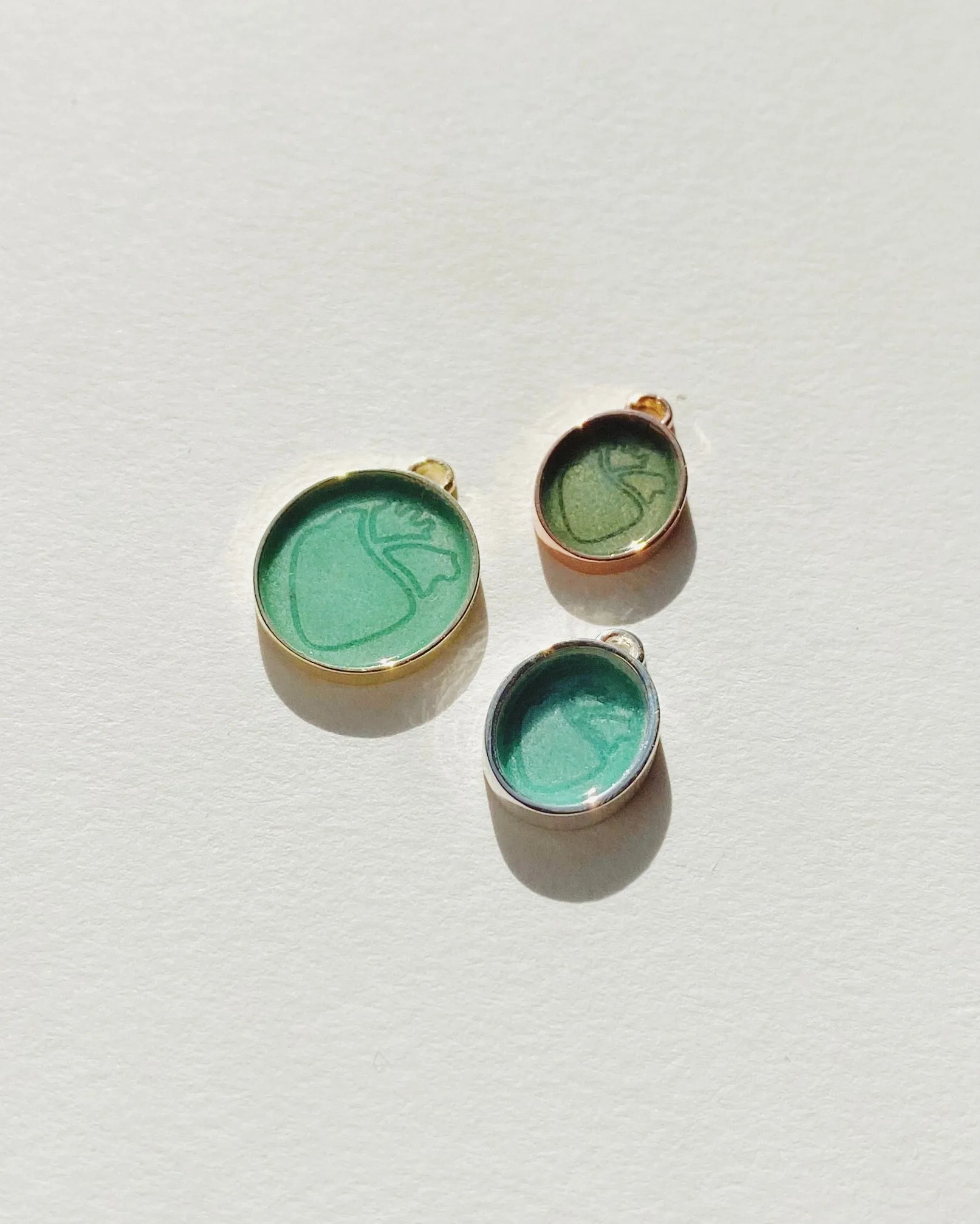 Small Enameled Heart Charm