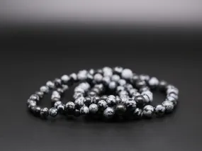 Snowflake obsidian bracelets