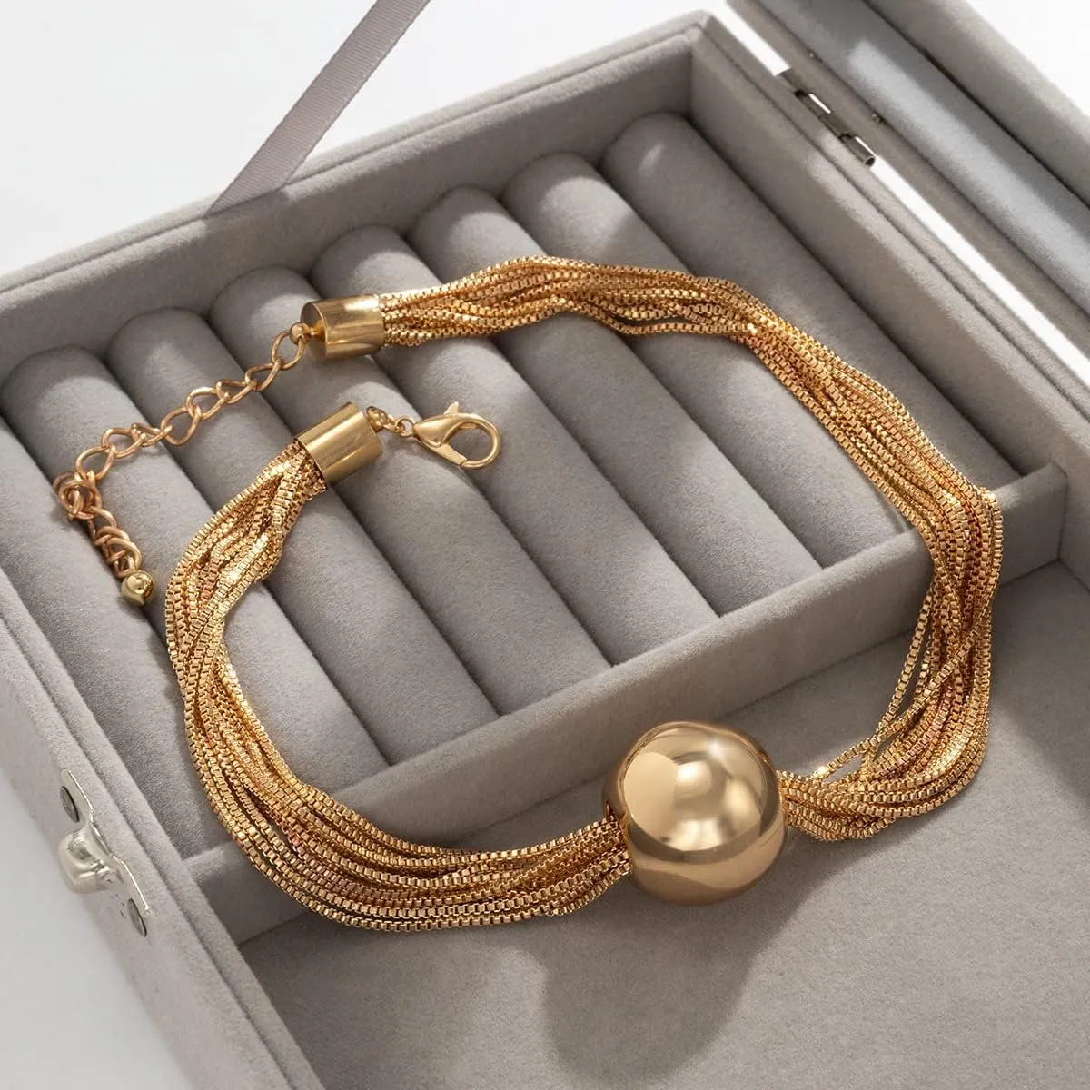 Sora Tuki Chunky Gold Choker Necklace Chunky Silver Necklace for Women Gold Statement Necklace Black Choker Necklace Thick Gold Chunky Necklace Geometric Sphere Necklace