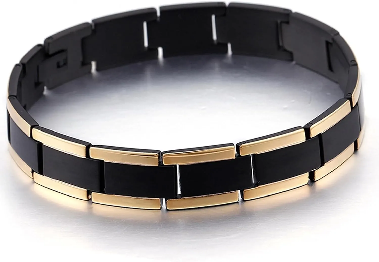 Stainless Steel Bracelets for Men, Gold Bracelet Link Bracelets 210x12mm