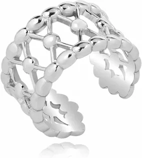 Stainless Steel Ring Adjustable Titanium Steel Ring, Life Tree Ring Wedding Anniversary Statement Ring Gifts for Couple Womens Mens Valentine's Day Gift