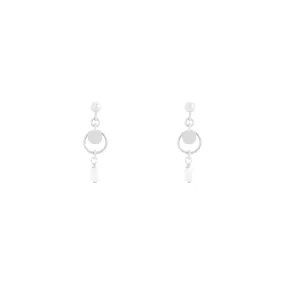 Stevie Freshwater Pearl Earrings - Silver