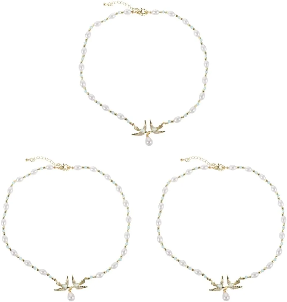 Swallow Charm Necklace for Women Lightweight Zircon Pendant Jewelry Minimalist Design Comfortable Wear