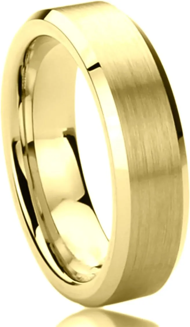 Titanium Wedding Band Ring for Men & Women Brushed Center Ring for Men & Woman
