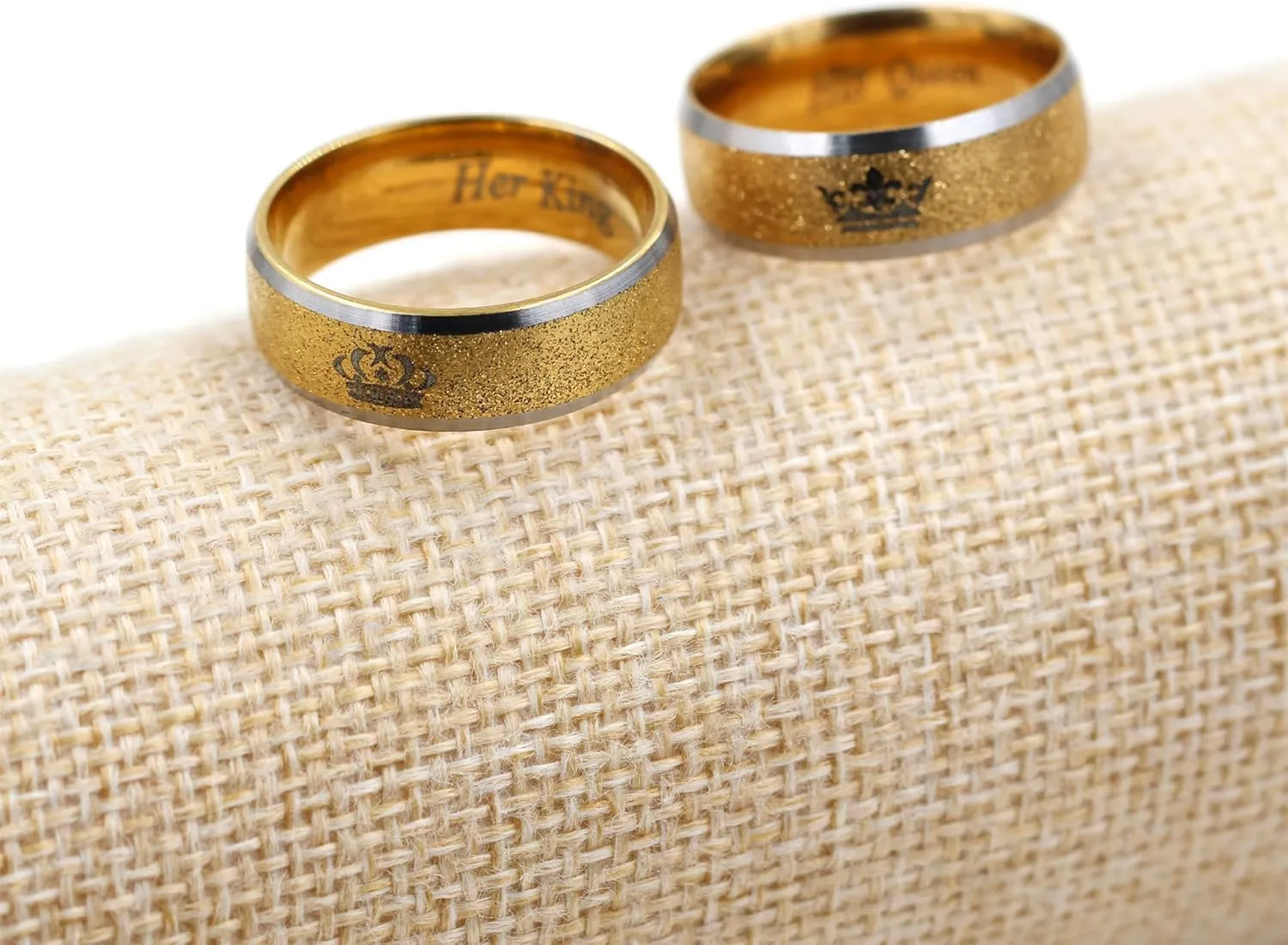 Trendy 8mm Titanium Steel Crown Couple Rings - Non-Fading Jewelry for Couples Lovers Engagement Wedding Band Rings - Fashiona Design Hypoallergenic Material Gift YA4406