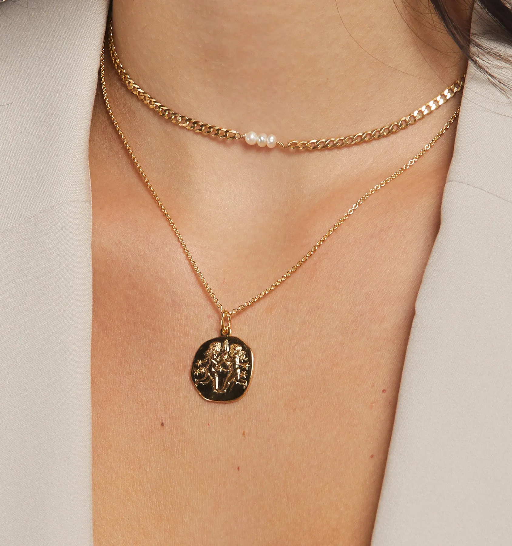 Triple Pearl Choker Necklace