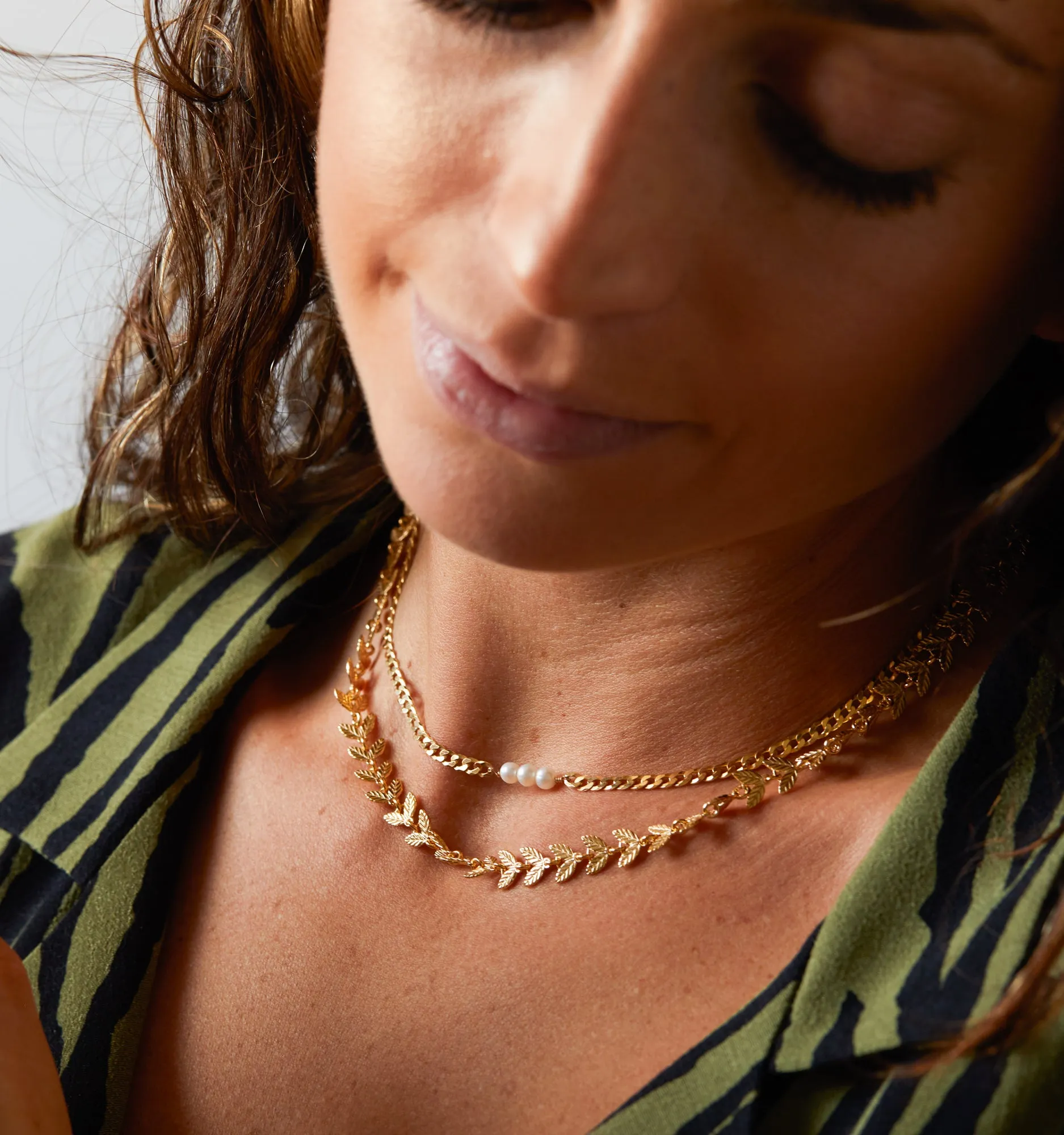 Triple Pearl Choker Necklace