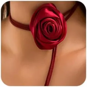 Velvet Floral Choker Necklace Lace Velvet Floral Choker Statement Necklace Vintage Floral Choker Collar Necklace Punk Gothic Necklace for Women
