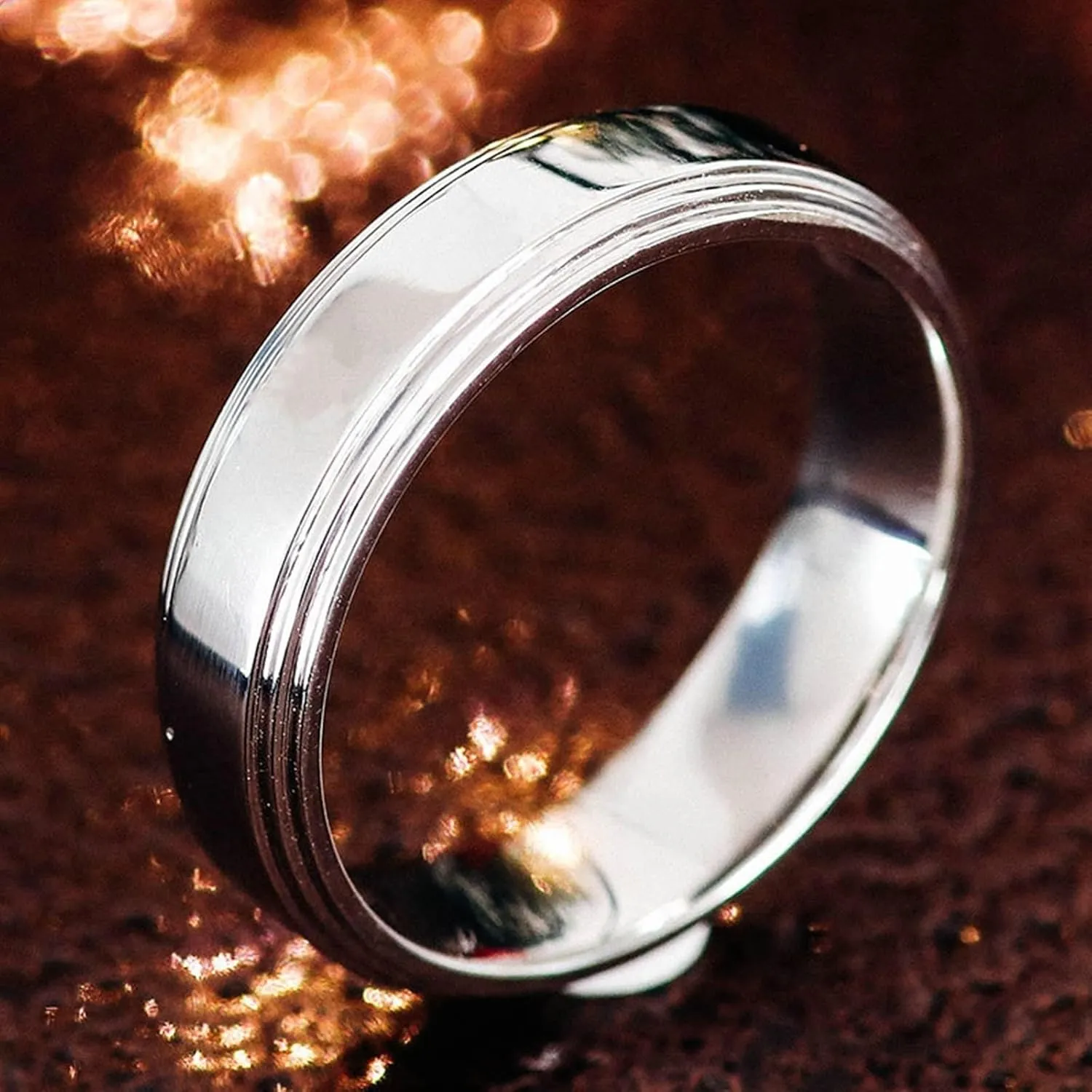 Wedding Band Men, Gold Ring Band for New Year Wedding Simple Promise Rings Engagement Rings Women